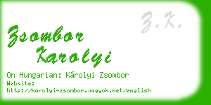 zsombor karolyi business card
